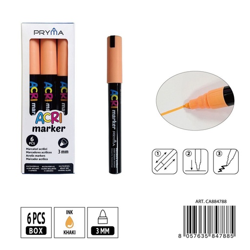 [0235577] Rotulador acrílico PRYMA de 3 mm - Herramientas artísticas