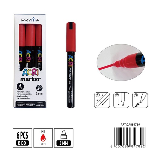 [0235578] Rotulador acrílico PRYMA de 3 mm - Herramientas artísticas