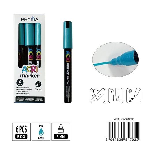 [0235581] Rotulador acrílico PRYMA de 3 mm - Herramientas artísticas