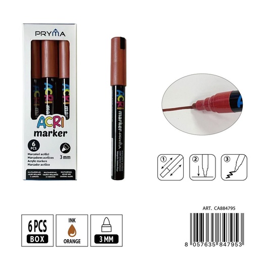 [0235584] Ratulado acrílico redondo 3 mm N.130 - Marcadores artísticos para escritura