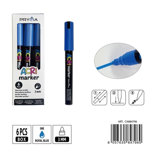 [0235585] Rotulador acrílico PRYMA de 3 mm - Herramientas artísticas