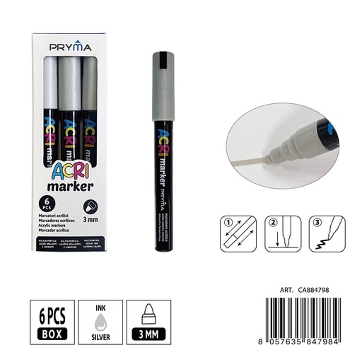 [0235587] Rotulador acrílico PRYMA de 3 mm - Herramientas artísticas