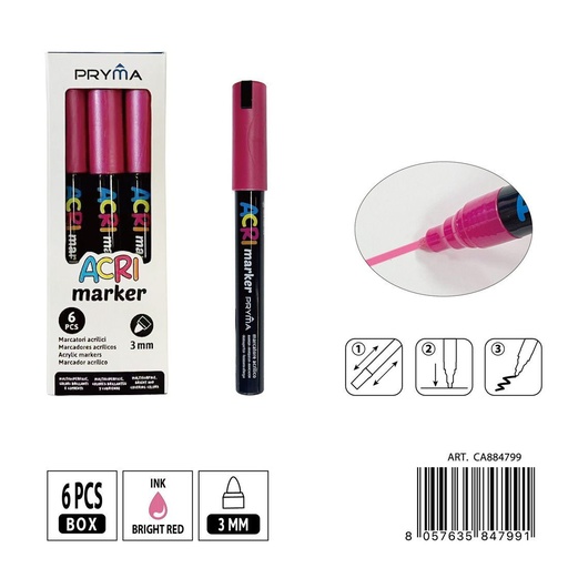 [0235588] Rotulador acrílico PRYMA de 3 mm - Herramientas artísticas