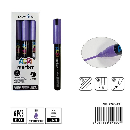[0235589] Rotulador acrílico PRYMA de 3 mm - Herramientas artísticas