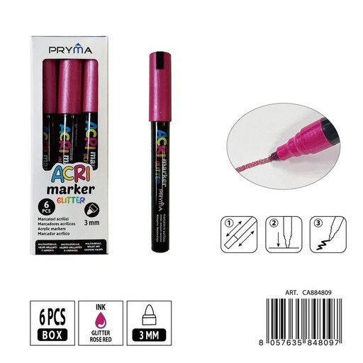 [0235598] Ratulado acrílico redondo 3 mm N.143 - Marcadores artísticos para escritura