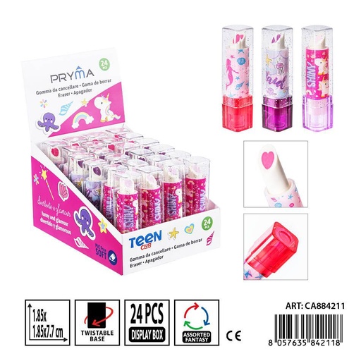 [0236202] Goma de borrar 1.85x1.85x7.7 cm - Papelería escolar