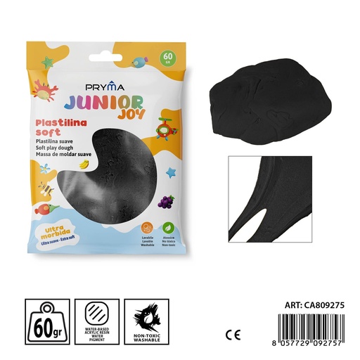 [0238322] Plastilina negra PRYMA 60g - Manualidades y creatividad