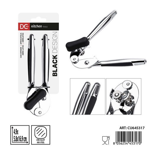 [0239052] Abrelatas de zinc 4.9x5.8x16.9 cm DC CASA - Accesorios de cocina
