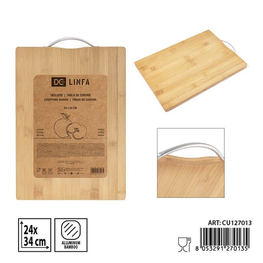 [0242686] Bandeja de bambú para pizza DC CASA 24x34 cm - Accesorios de cocina