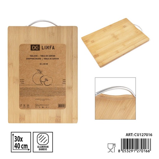 [0242689] Bandeja de bambú para pizza DC CASA 30x40 cm - Accesorios de cocina