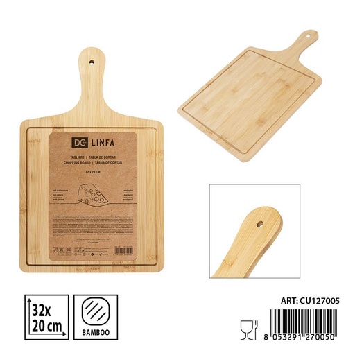 [0242678] Bandeja de bambú para pizza DC Casa 32x20 cm - Utensilios de cocina