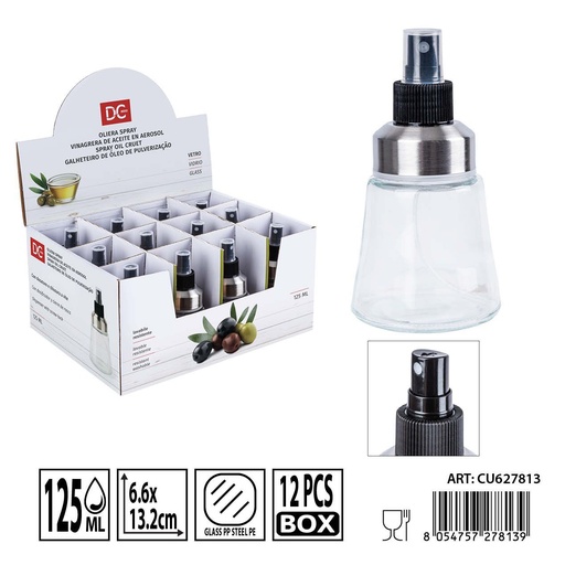 [0236140] Vinagrera de cristal 6.6x13.2 cm 125ml DC CASA - Utensilios de mesa