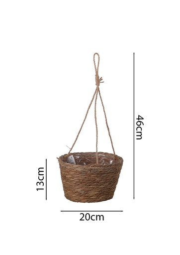[HC11] Macetero colgante de fibras naturales D20cm - Jardinería decorativa