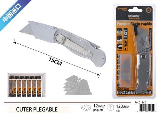 [01340] Cuter plegable de aluminio - Herramientas de ferretería
