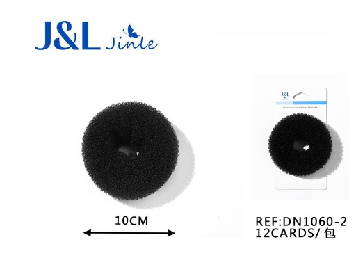 [DN1060-2] Donut para moños negro 10cm 20g para peinados