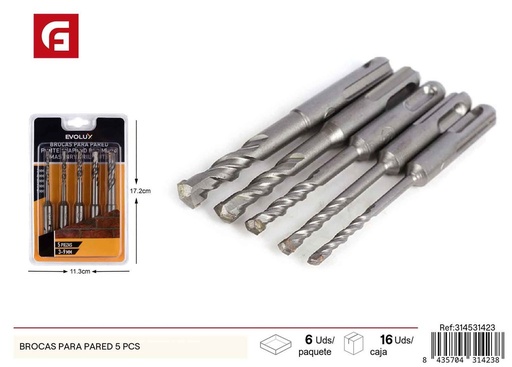 [314531423] brocas para pared 5 pcs - Herramientas de ferretería