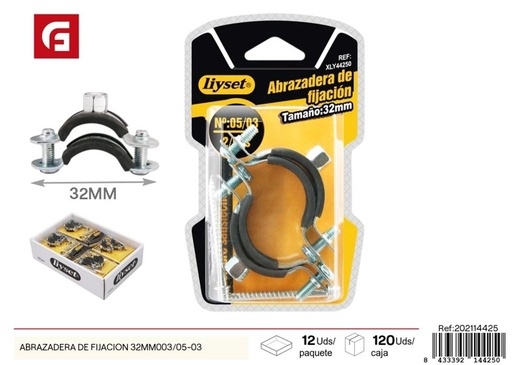 [202114425] Abrazadera de fijación 32 mm 003/05-03 - Accesorio para ferretería