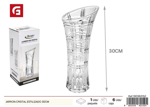 [190362152] Jarrón de cristal estilizado de 30 cm - Decoración del hogar