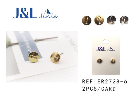 [ER2728-6] Pendientes signos dorado y plateado para joyería