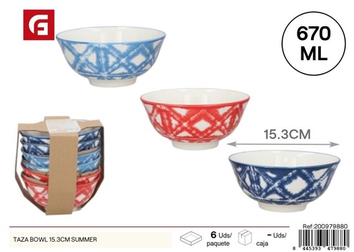 [200979880] Taza bowl 15.3 cm Summer - Vajilla decorativa