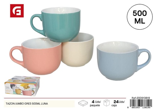 [200913819] Tazón jumbo de gres 500ml Luna - Tazas y tazones de cerámica