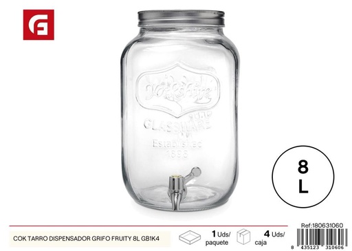 [180631060] TARRO DISPENSADOR GRIFO FRUITY 8L - Almacenamiento y frascos de vidrio