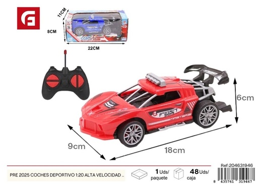 [204631946] Coches deportivos R/C alta velocidad 1:20 - Juguetes de control remoto de carreras