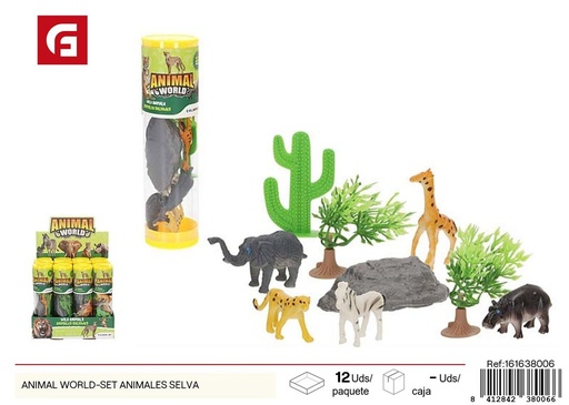 [161638006] Animal world - Set de animales selva - Juguete educativo sobre fauna