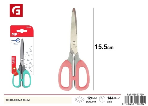 [153893720] TIJERA GOMA 14CM - Material de manualidades y tijeras