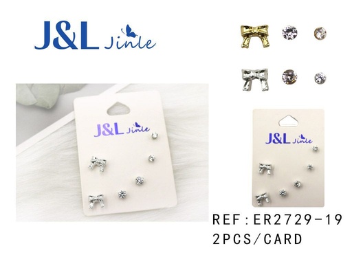 [ER2729-19] Piercing de oreja 3 pares para moda y accesorios