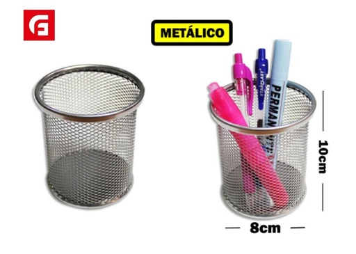 [154402608] Portalápiz de metal plata - Material de oficina