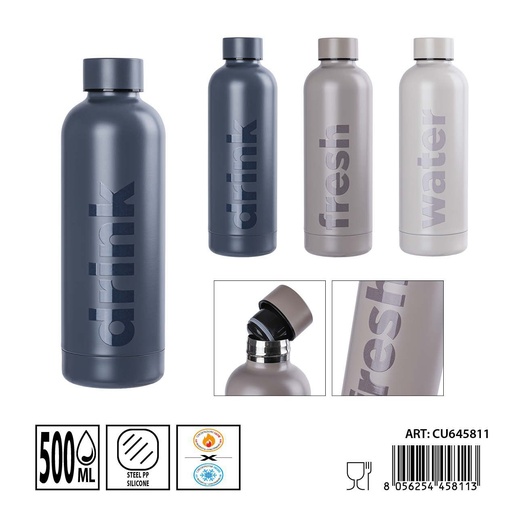 [0241545] Botella térmica de acero de 500 ml - Accesorios de cocina y termos