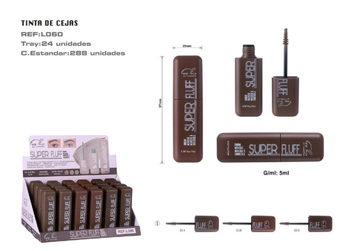 [L060-01] Tinta de cejas 24/u - Lápiz y polvo para cejas