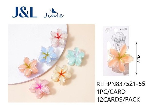 [8445801246356] Pinza de pelo flor 8 cm 12/u - Accesorios decorativos para el cabello