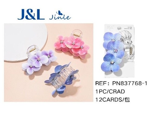 [8445801246639] Pinza de pelo flor 11 cm 12/u - Accesorios decorativos para el cabello