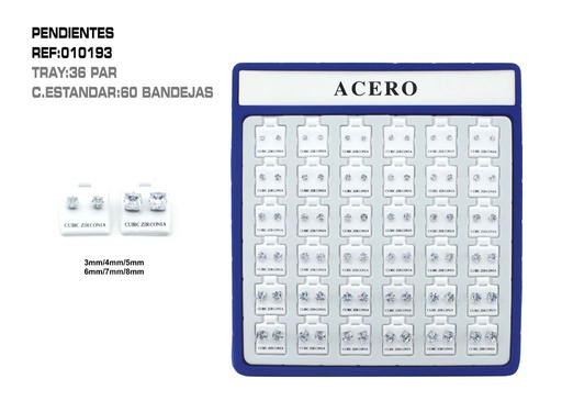 [010193] Pack de pendientes 36/u - Bisutería