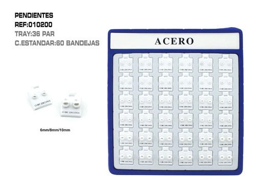 [010200] Pack de pendientes 36 unidades - Accesorios de bisutería