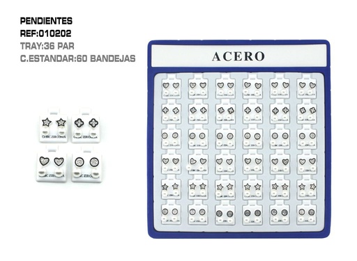 [010202] Pack de pendientes variados 36 unidades - Accesorios de bisutería