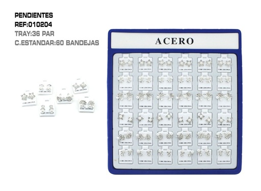 [010204] Pack de pendientes variados 36 unidades - Accesorios de bisutería