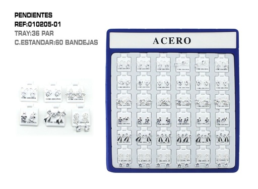 [010205-01] Pack de pendientes variados 36 unidades - Accesorios de bisutería