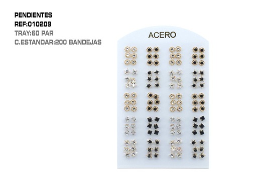 [010209] Pack de pendientes 60 piezas - Accesorios de bisutería