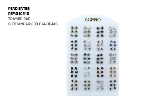 [010210] Pack de pendientes 60 piezas - Accesorios de bisutería