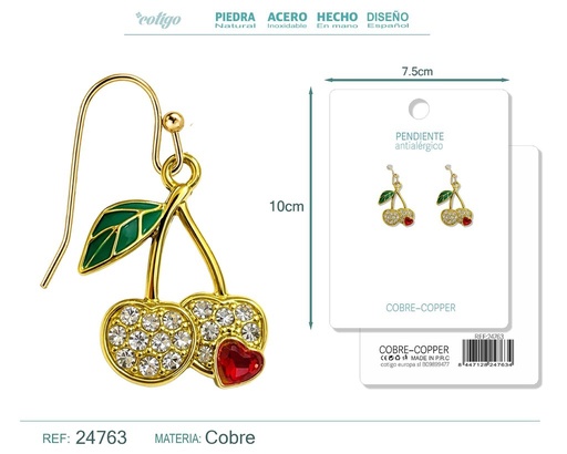 [24763] Pendiente de cereza - Accesorios de bisutería de frutas
