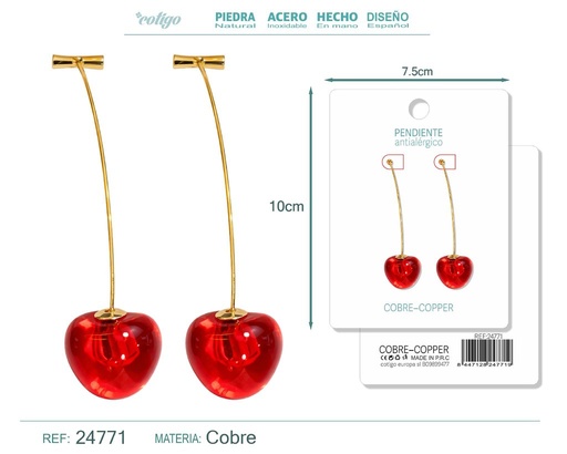 [24771] Pendiente de cereza - Accesorios de bisutería de frutas