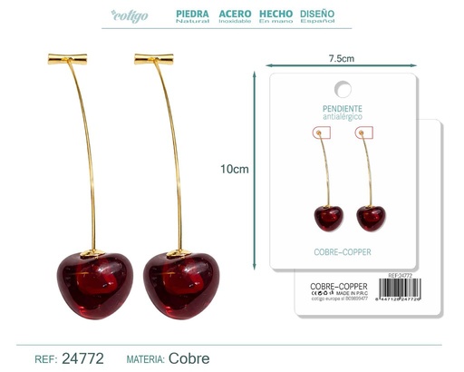 [24772] Pendiente de cereza - Accesorios de bisutería de frutas