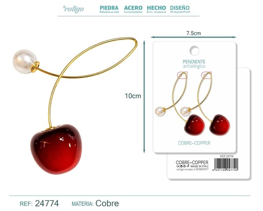 [24774] Pendiente de cereza - Accesorios de bisutería de frutas