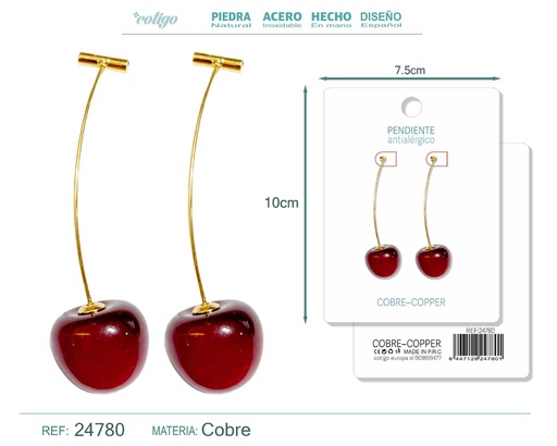 [24780] Pendiente de cereza - Accesorios de bisutería de frutas