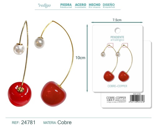 [24781] Pendiente de cereza - Accesorios de bisutería de frutas