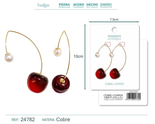 [24782] Pendiente de cereza - Accesorios de bisutería de frutas