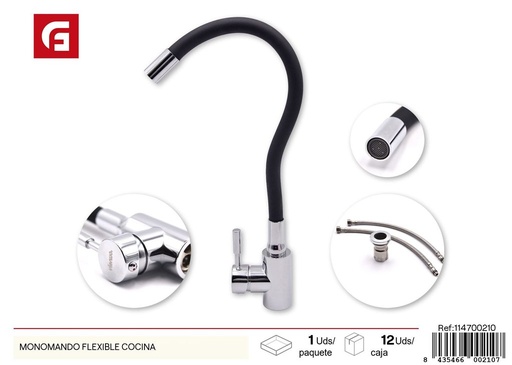 [114700210] Grifo de cocina monomando flexible - Accesorios de ferretería para baño